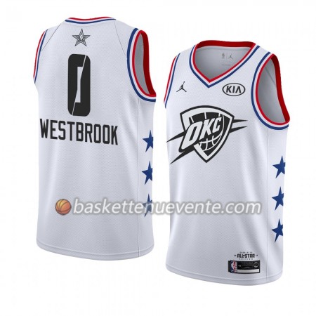 Maillot Basket Oklahoma City Thunder Russell Westbrook 0 2019 All-Star Jordan Brand Blanc Swingman - Homme